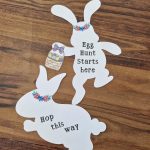 Easter Hunt Signs & Bunny Footprints
